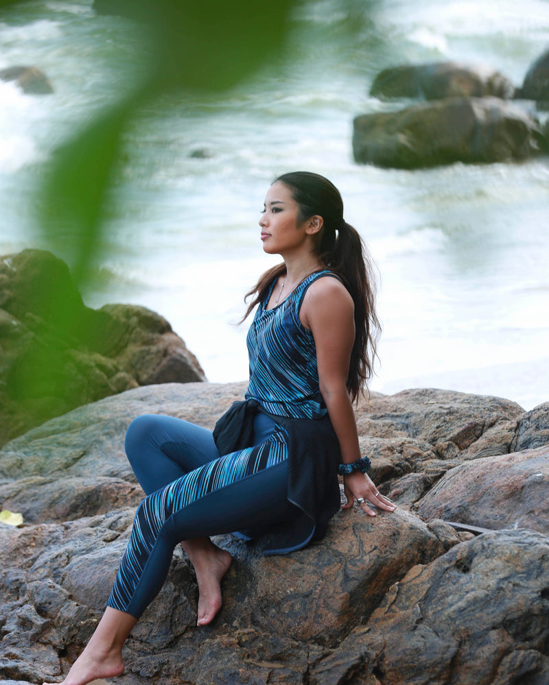 solid ocean leggings