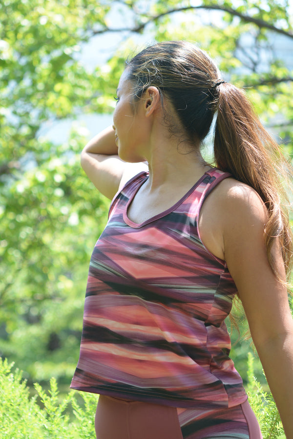 sunset pink tops(short)