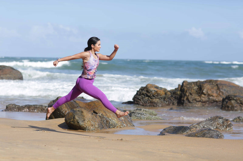 sunset purple leggings